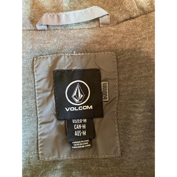 Volcom gray windbreaker jersey lined mens medium 600mm water resistant jacket - Picture 4 of 6